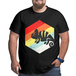 Open image in slideshow, Vintage Retro Comma Chameleon Big Size Men&#39;s T-shirt
