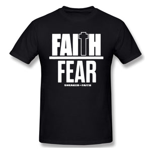 Open image in slideshow, Air Jordan 1 Pine Green 1s Sneaker Tee Faith Fear Shirt
