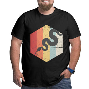 Open image in slideshow, Vintage Retro Black Snake Big Size Men&#39;s T-shirt
