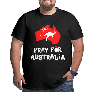 Open image in slideshow, Pray For Australia Koala Kangaroo For Help Big Size Men&#39;s T-shirt
