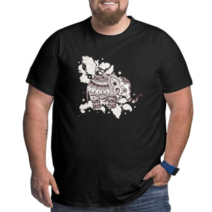 Open image in slideshow, Ethnic Tribal Mandala Elephant Big Size Men&#39;s T-shirt
