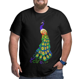 Open image in slideshow, Colorful Indian Peacock Big Size Men&#39;s T-shirt
